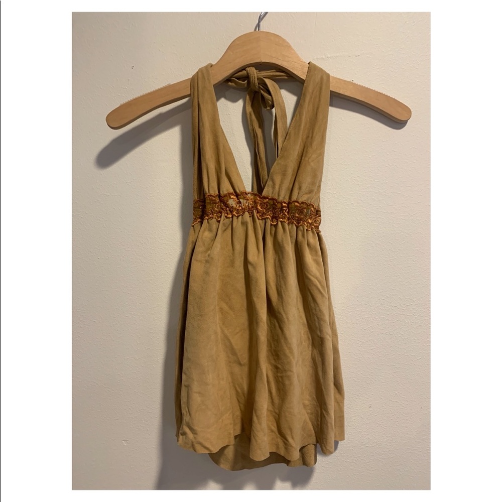Vintage suede halter